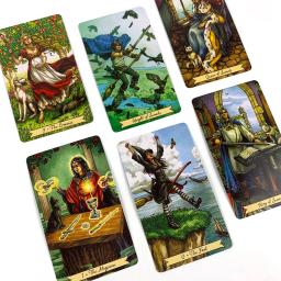 1 caixa de baralho de tarô de bruxa diário com guia - conjunto de 78 cartas, jogo de festa temático de bruxaria, cartas de tarô mágicas práticas - Image 5