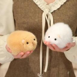 Brinquedos de Pelúcia de Hamster Dourado em Estilo Cartoon, Super Macios, Brinquedo de Apertar em Forma de Rato, Figura de Animal Confortável para Decoração de Casa - Image 1
