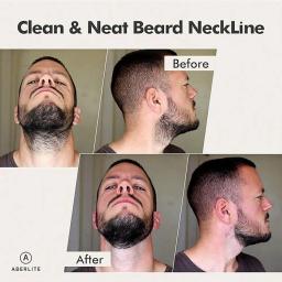 Modelo de barbear de decote, modelador de barba, guia de decote e kit de aparador com estêncil para tosa de cavanhaque e bigode masculino - Image 5