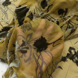 Tecido Brocado Jacquard de Veludo Queimado com Estampa Floral de 1 metro, Tecidos de Veludo Bordados para Vestidos DIY e Roupas Cheongsam - Image 3