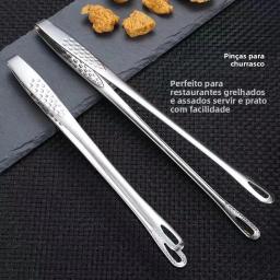 Pinça longa de cozinha de aço inoxidável, antiderrapante, resistente ao calor, churrasqueira, para bife, frutos do mar, buffet, salada, ferramentas de cozinha - Image 2