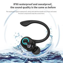 Fones de ouvido sem fio bluetooth alta fidelidade baixo com microfone hd orelha-gancho cancelamento de ruído vida à prova dwaterproof água jogo esportes música fones de ouvido - Image 5