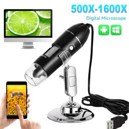 Microscópio Digital 500X 1000X 1600X Tipo C USB Portátil para Soldagem Lupa Reparação de Celular - Image 2