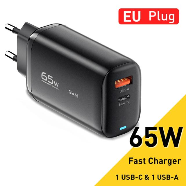 Essager Carregador GaN 65W USB Tipo C Carregamento Rápido PPS 45W 25W Carga Rápida para Samsung QC3.0 PD3.0 para iPhone 14 13 Pro Telefone Carregadores