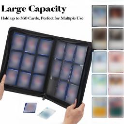 Trading Card Binder com PU Capa, Álbum de Coleção de Cartões, Sturdy Holder para Cartões de Jogo, 360 Carregamento Lateral, 9 Bolso - Image 4