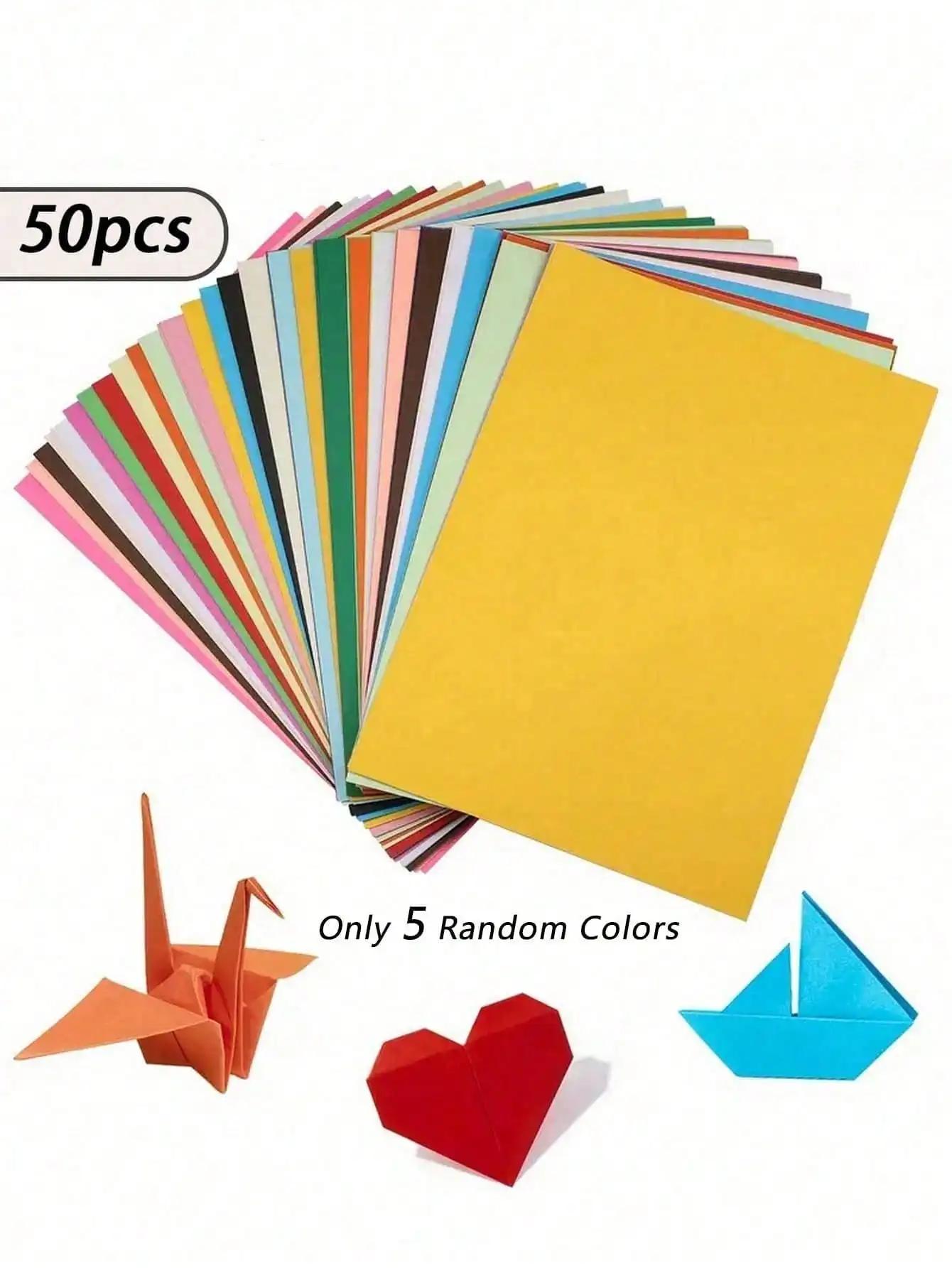 Papel origami a4, papel de cópia de papel de impressora 10 cores papel colorido aleatório papel de papelaria multiuso papel de impressão colorido - Image 1