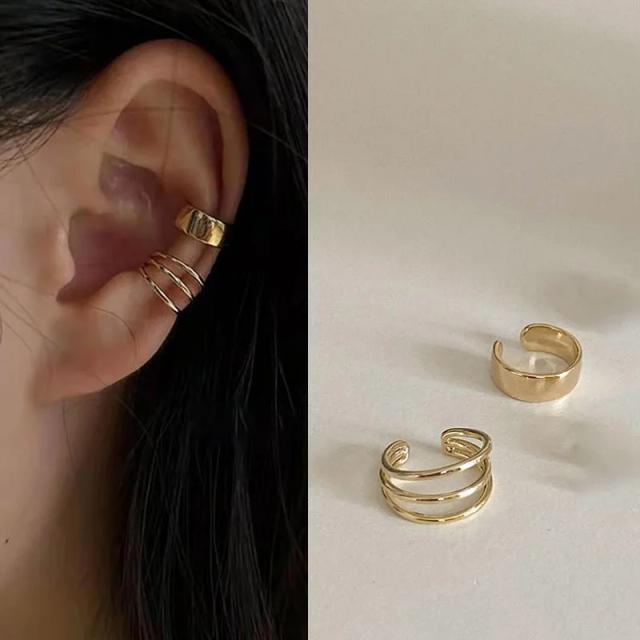 Brincos de Clipe Folhas Prata para Mulheres e Homens - Joia de Orelha Tendência