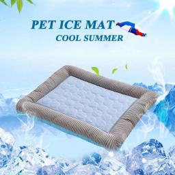 Cooling Pad Bed para cães, gatos, cachorrinho, gatinho, tapete legal, pet cobertor, seda de gelo macio para dormir no verão, rosa, azul, respirável - Image 1