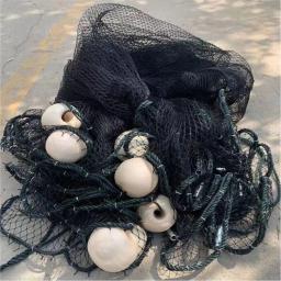 Rede de pesca preta rede de náilon trawl puxar net jardim cerca rede de segurança anti pássaro caindo redes colheitas proteção criança gato cão - Image 5