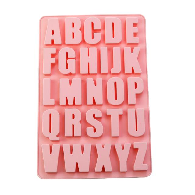 Molde de Silicone 26 Letras Maiúsculas para Bolo e Chocolate - DIY Criativo