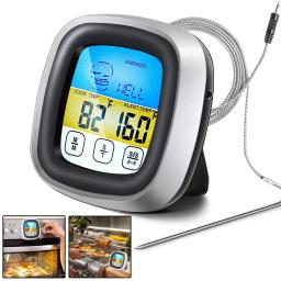 Termômetro digital de cozinha, sonda com tela sensível ao toque, carne, churrasco, ferramenta de medição de temperatura de alimentos, bife, churrasco, temporizador, ferramentas de cozinha - Image 1