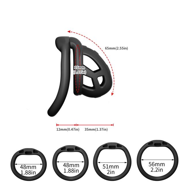 Dispositivo de Cinto de Castidade Masculino ABS com Cadeado de Metal Removível