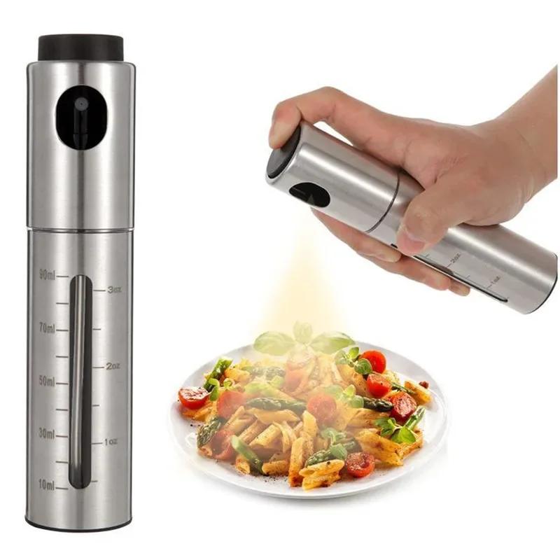 Bbq cozimento garrafa de spray de azeite 304 aço inoxidável garrafa de spray de óleo vinagre spray garrafas bq pulverizador tempero garrafa kitche - Image 1