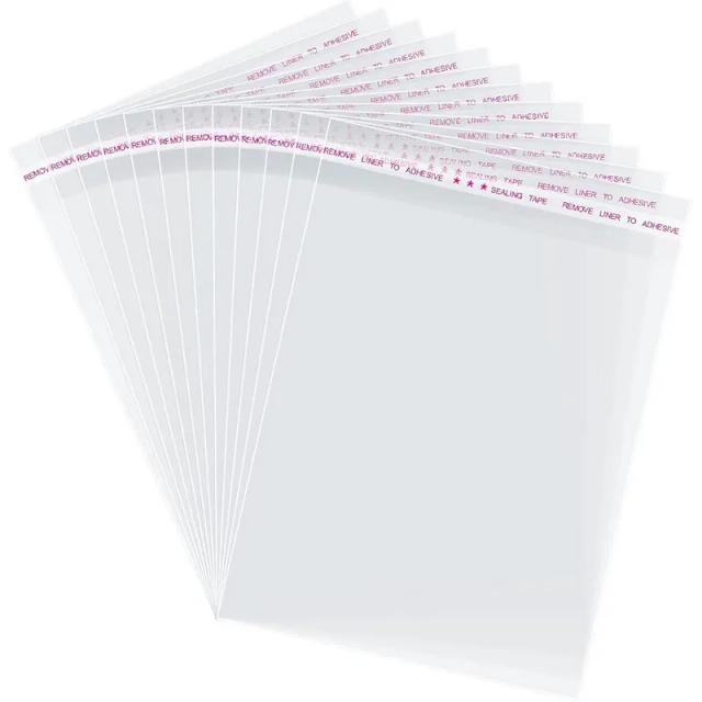 Sacos Plásticos Transparentes Autoadesivos Vários Tamanhos 100 Peças