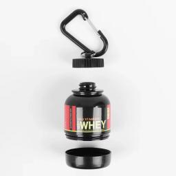 100ml esporte ao ar livre mini recipiente de proteína portátil garrafa de pó com chaveiro de soro funil de saúde caixa de medicina pequena xícara de água - Image 5