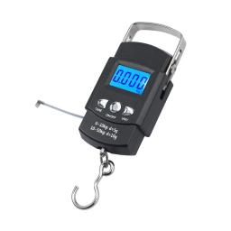 Balança de mão eletrônica portátil LCD 50kg / 10g Balança suspensa de viagem com fita métrica retrátil de 100cm de comprimento - Image 1