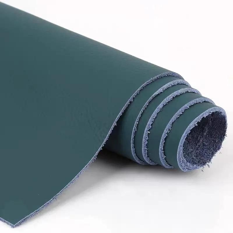 Material de couro de peça inteira macia colorida, tecido de couro de sofá de camada superior, couro genuíno, couro de vaca real, bolsa macia diy c - Image 1