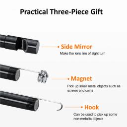 Câmera endoscópica android 5.5mm 3 em 1, micro usb tipo c, mini câmera à prova d'água, led, inspeção de carro para huawei xiaomi pc - Image 6