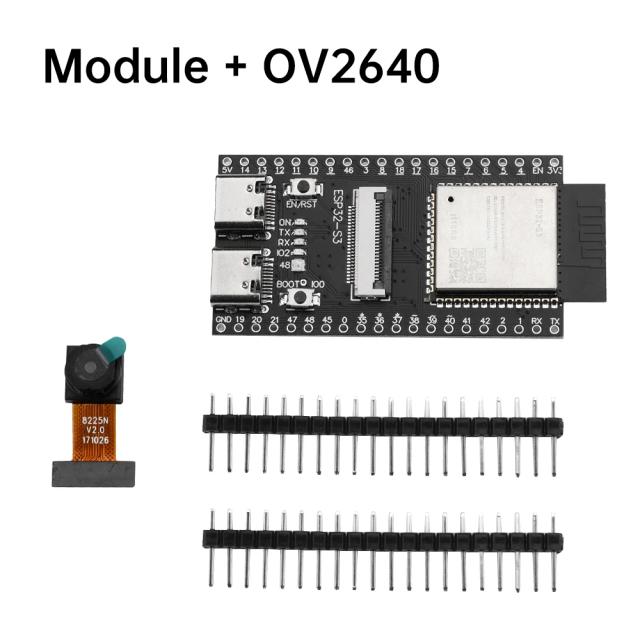 ESP32-S3 Cam WiFi Módulo de Desenvolvimento Bluetooth Integrado ESP32-S3 N16R8 Dual Type-C