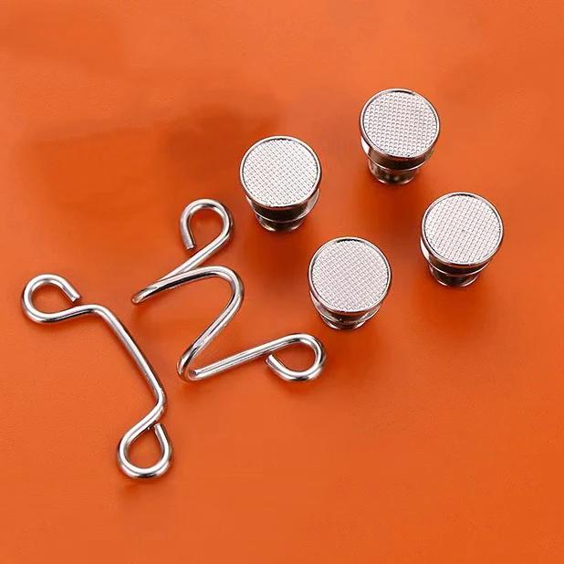 Conjunto de Botões Jeans Metal Destacáveis para Calças Fivelas DIY 1/4