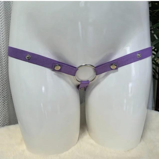 Anel Peniano Gaiola de Castidade Elástico Auxiliar Ajustável Roupa Íntima Corda Escroto 44mm