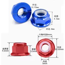 4 pçs m5 motor parafuso adereços porca flange porca hélice adaptador chave de liberação cw ccw para rc fpv corrida drone 2204 2205 2306 motor - Image 2