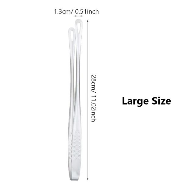Pinça de Cozinha Longa Aço Inoxidável Antiderrapante Resistente ao Calor 28cm