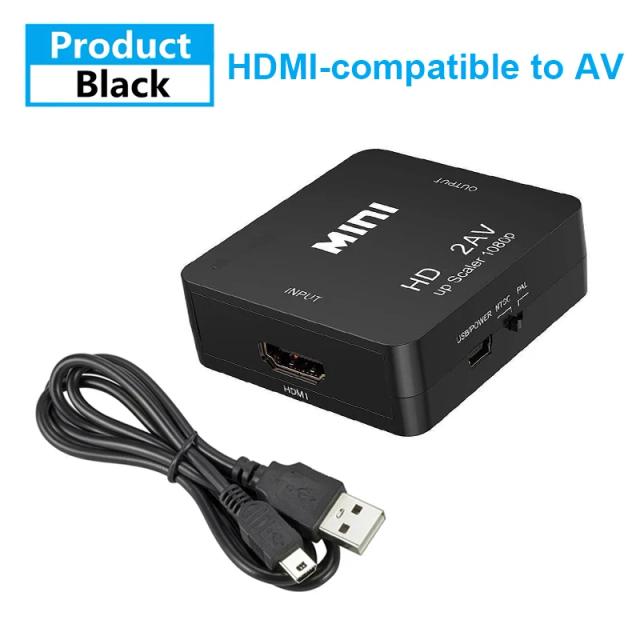 Adaptador Conversor HDMI para RCA 1080p Plug and Play
