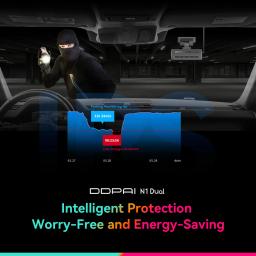 DDPAI Dash Cam N1 Gravação frontal e traseira dupla NightVIS 1296P Dash Cam Gravador Carro DVR Controle por aplicativo - Image 3