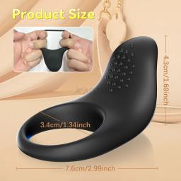Anel Vibratório Controlado por APP para Homens, Anel Peniano para Atraso na Ejaculação, Cage de Castidade, Estimulador Clitoriano, Brinquedo Sexual para Casais - Image 4