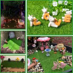 1pc mini terrário de grama artificial diy micro paisagem decoração falso musgo bonsai miniaturas ornamento do jardim - Image 6