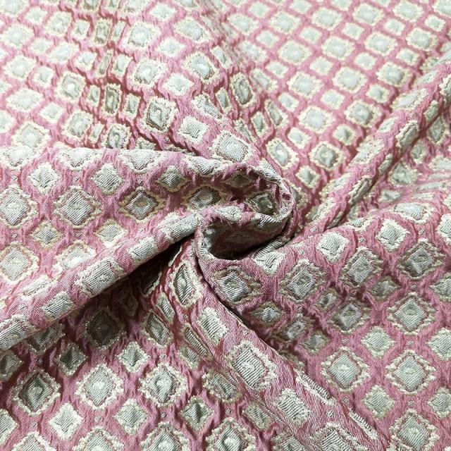Tecido Jacquard Brocado Fio Dourado Diamante 1 metro