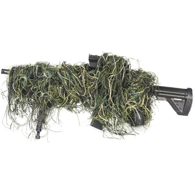 Capa Ghillie Tática 3D para Rifle Sniper - Camuflagem Versátil para Caça e Airsoft