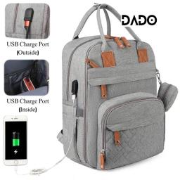 Bolsa de Fraldas Mochila Essenciais para Bebês Bolsa de Viagem Multifuncional à prova d'água com trocador Alças para Carrinho de Bebê Grande para Mamãe - Image 2