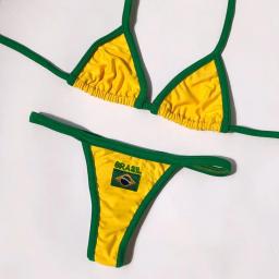 Conjuntos de Biquíni Triângulo Feminino Sexy Sem Costas, Estilo Vintage Grunge, Moda Praia de Rua de Verão Europeia e Americana 2026 - Image 2