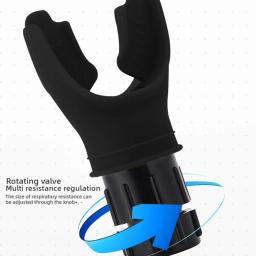 Equipamento de exercício de respiração de silicone ajustável portátil bocal resistência dispositivo de exercício de respiração para uso doméstico - Image 5