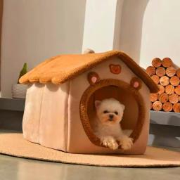 Universal destacável e lavável Pet House, quente e grosso, bonito, confortável, gato e cão, novo, inverno - Image 3