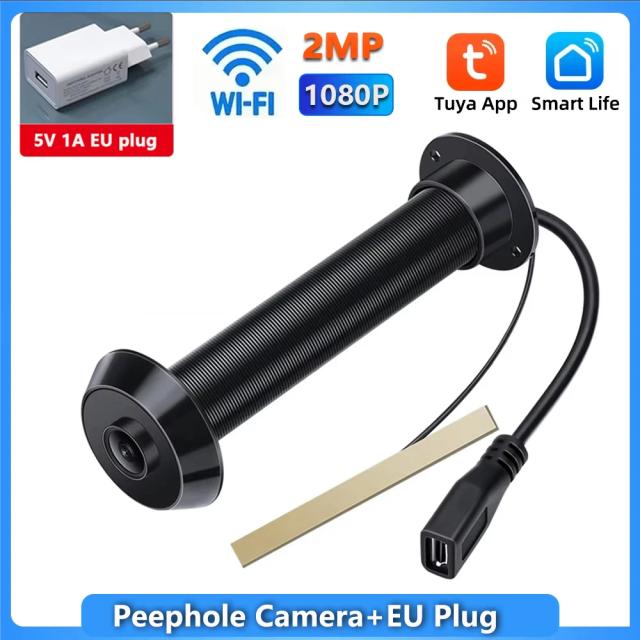 Awapow Visor Olho Mágico Tuya 1080P WiFi Dupla Banda 170°
