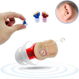 Aparelhos auditivos mini amplificador de som aparelho auditivo para surdez/idosos cuidados com os ouvidos macios perda moderada a grave aparelhos auditivos invisíveis - Image 1