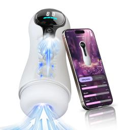 Dispositivo de Masturbação Masculina 3 em 1 com 4 Funções de Sucção e 9 Vibrações, Controle por Aplicativo, Simulação Realista de Sexo Oral, Vagina Artificial, Brinquedos Sexuais para Homens - Image 1