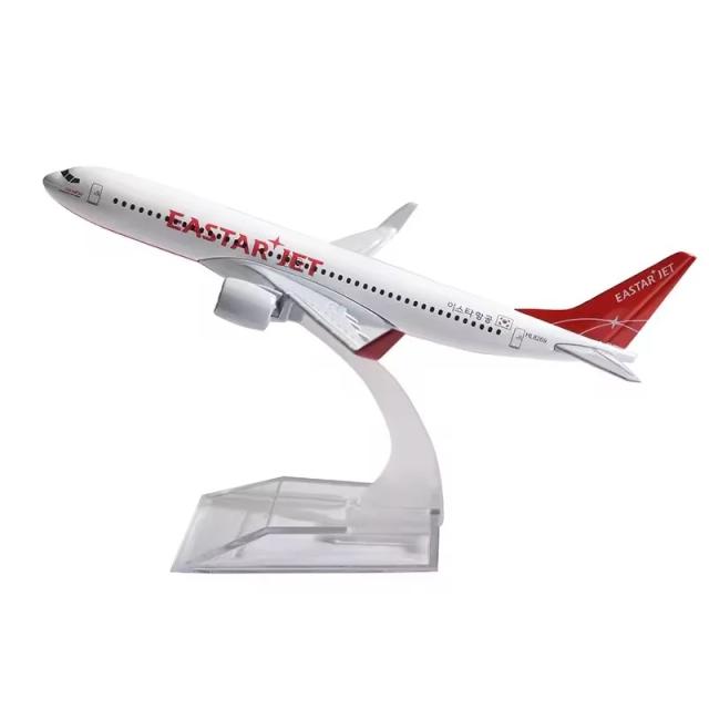 16cm b737 coreia easar jet companhias aéreas liga modelo de aeronave diecast 1/400 escala avião brinquedo de metal miniaturas com base meninos hobbies