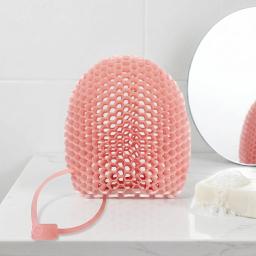 Luvas esfoliantes de banho Honeycomb, disponíveis em várias cores, limpam a pele e são seguras, respiráveis e inodoras. - Image 3
