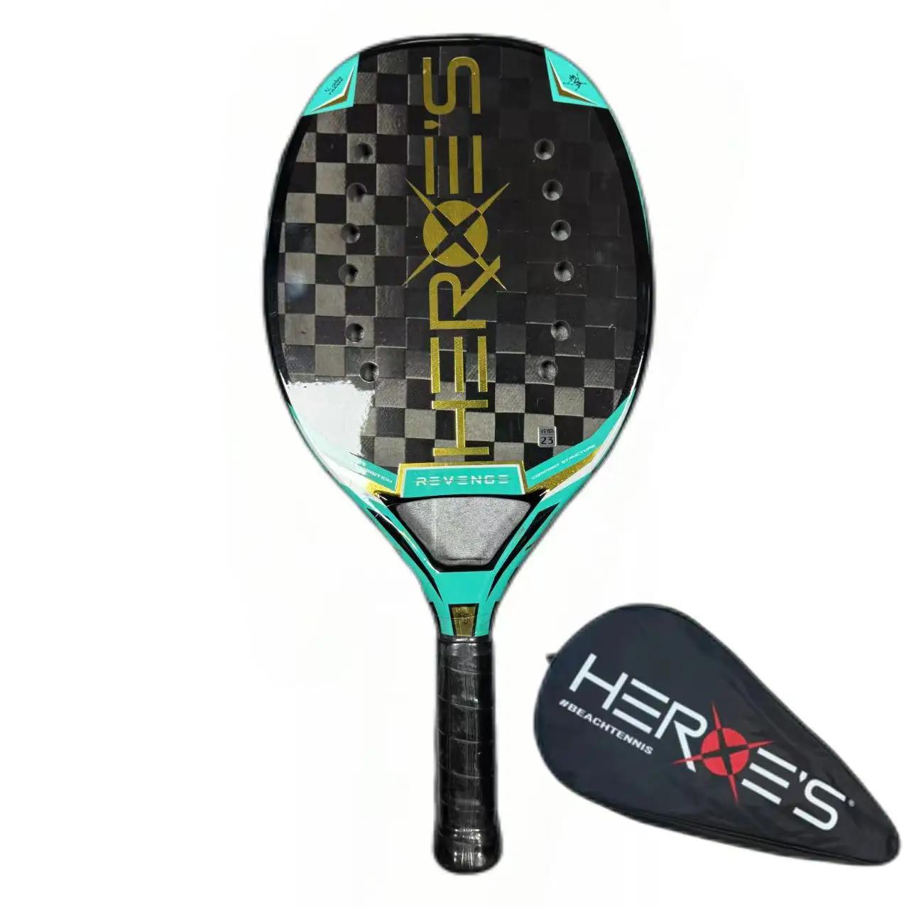 Raquete de Beach Tennis 2026 Top Brand Heroes Power STARLIGHT THE RUBY BULL REBEL REVENGE em Fibra de Carbono Completa - Image 1