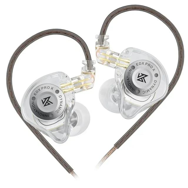KZ EDX Pro X Fones de Ouvido com Driver Dinâmico e Graves HIFI 1.25m