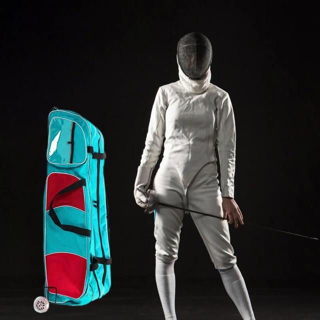 Mochila para esgrima, bolsa de viagem com rodas, acessórios para equipamentos, carrinho.