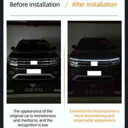 150cm led luz de circulação diurna digitalização partida capô do carro luzes decorativas drl guia do capô do motor automático lâmpada ambiente decorativa 12v - Image 3