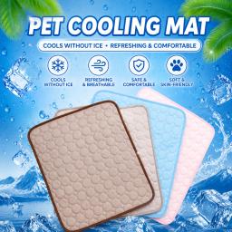 Tapete Refrescante para Cães Ice Silky, Almofada de Poliéster Respirável, Cama Leve para Alívio do Calor, Fácil de Limpar para Todas as Raças de Cães - Image 3