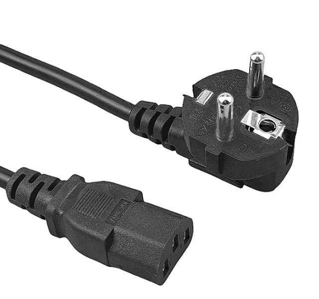 Cabo de Alimentação Universal 3 Pinos 1.5m NEMA 5-15P para IEC320C13 Preto