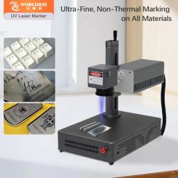 Worldray 3w 5w refrigerado a ar desktop uv máquina de marcação a laser para plástico vidro pcb componentes eletrônicos jóias gravura - Image 3