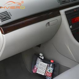 Organizador de porta-malas traseiro de carro, rede de malha para assento, corda elástica, adesivo mágico, bolsa de armazenamento universal, bolso, acessórios automotivos, colocar papel - Image 3
